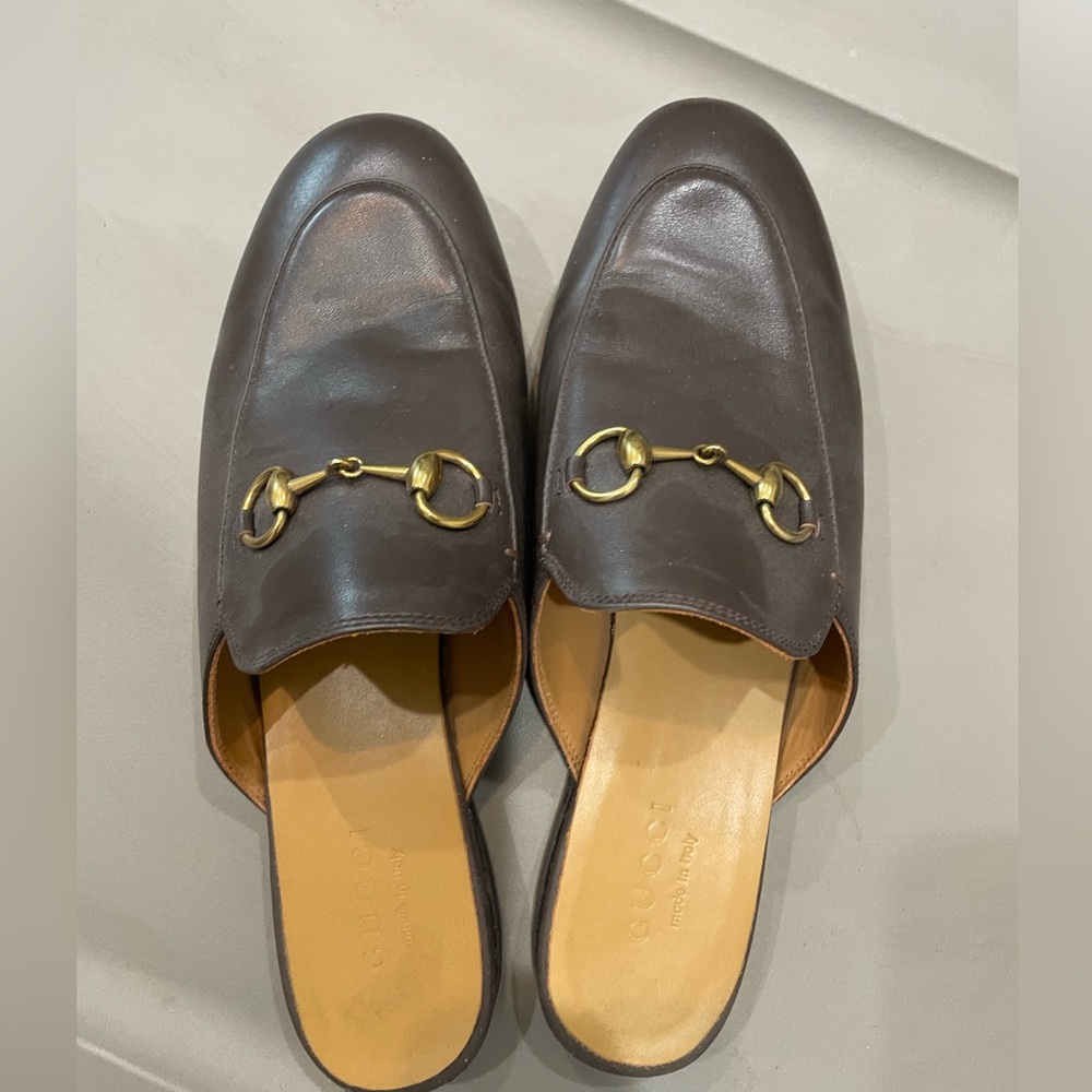 Gucci Buckle Slides/Mules